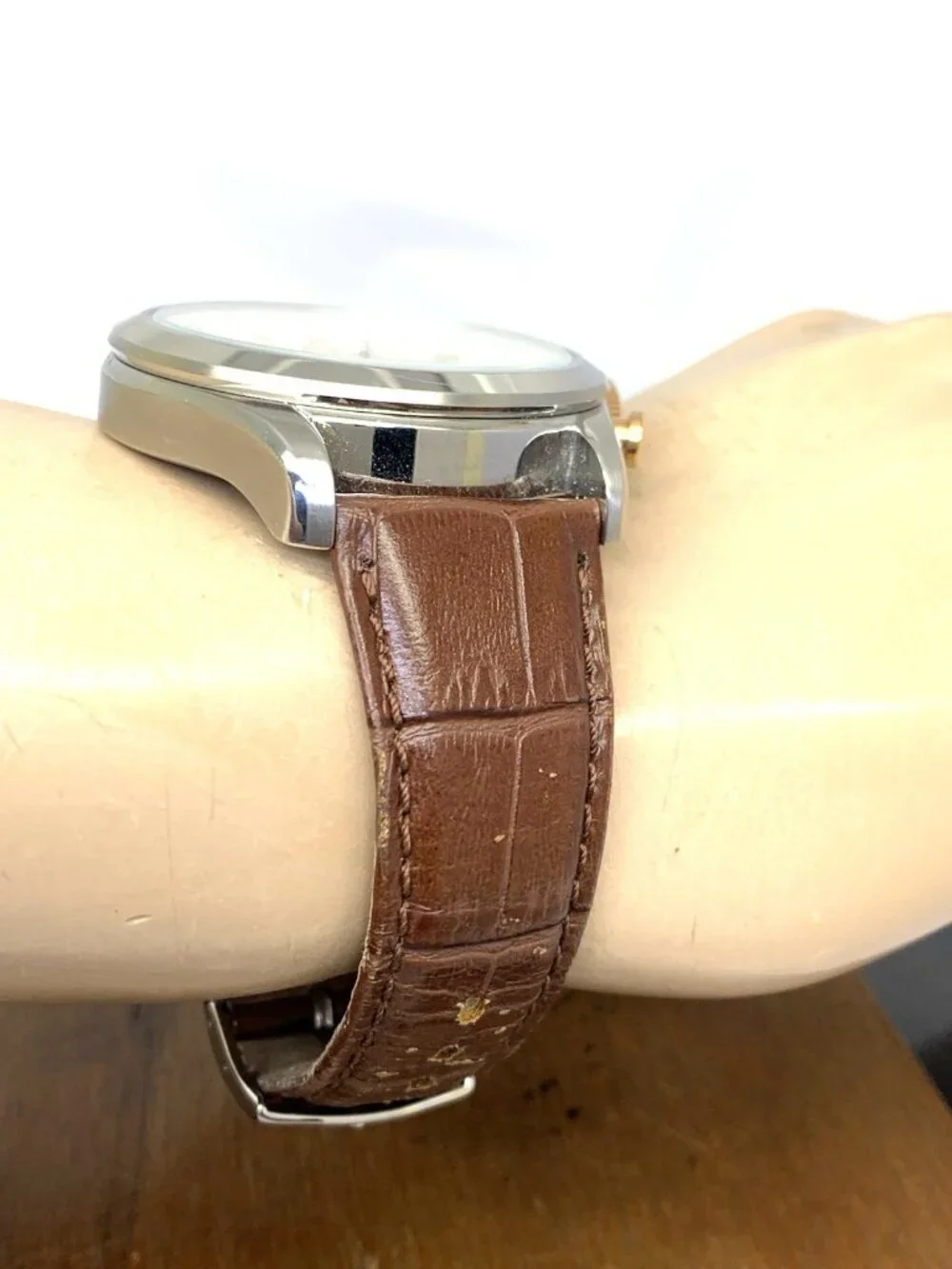 Seiko Men's Watch SRK050 Perpetual Calendar Quartz Brown Leather Band 44mm